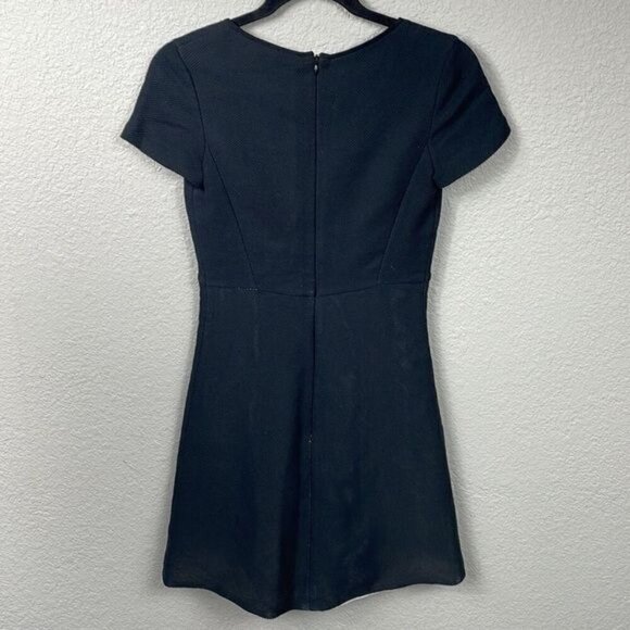 Derek Lam Mesh Skater Dress Mini Black LBD Party Night Out - Picture 4 of 12